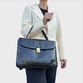 Jollibors Borsa Vintage - Vera Pelle di Coccodrillo Nero