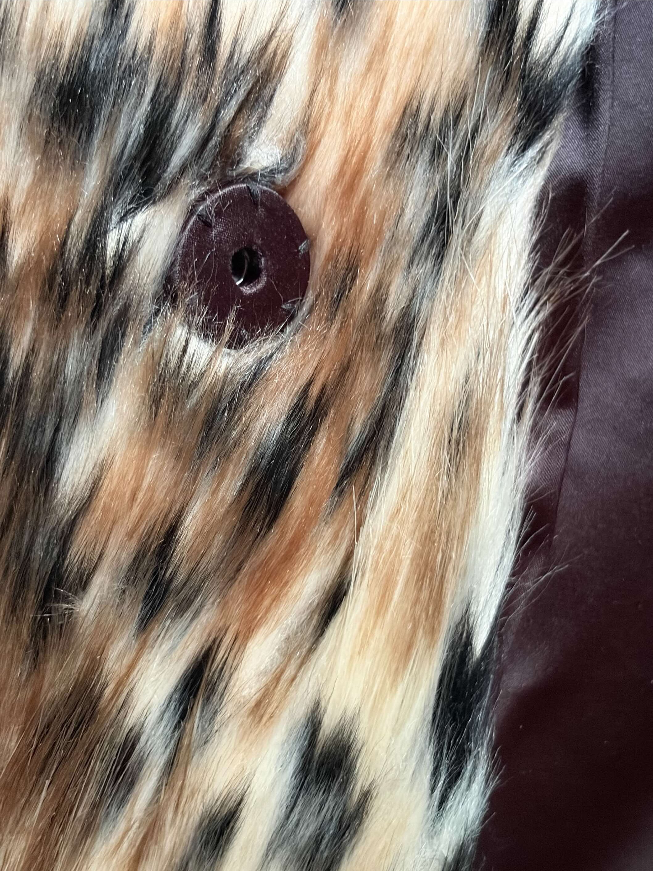 Twinset Mantel aus synthetischem Fell mit Leopardenmuster