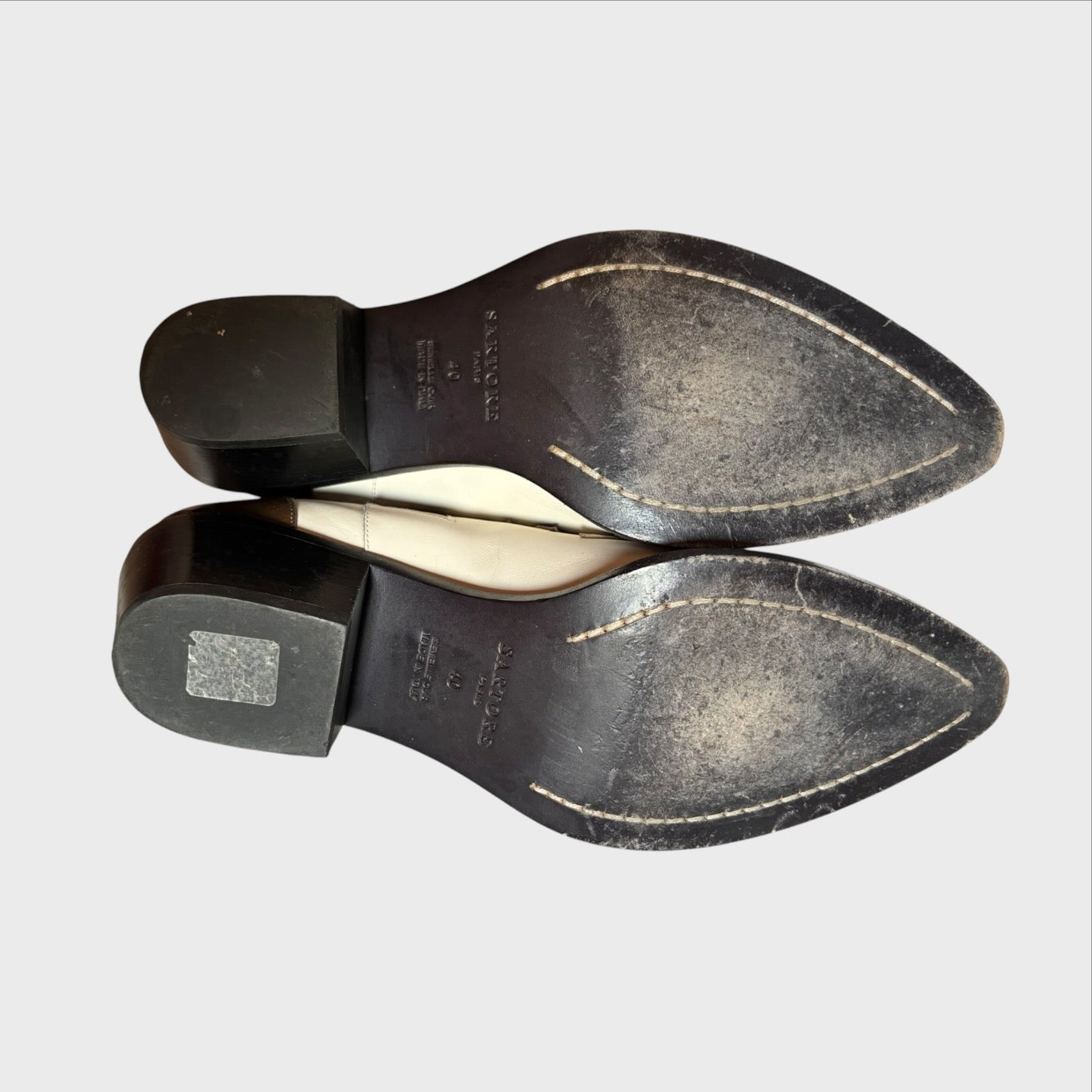 Santore Vintage Texanerstiefel – Dreifarbige Leder in Creme, Braun, Schwarz  
