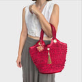 Borsa a Mano Orlandi Valentino Vintage - Pelle Scamosciata Rossa