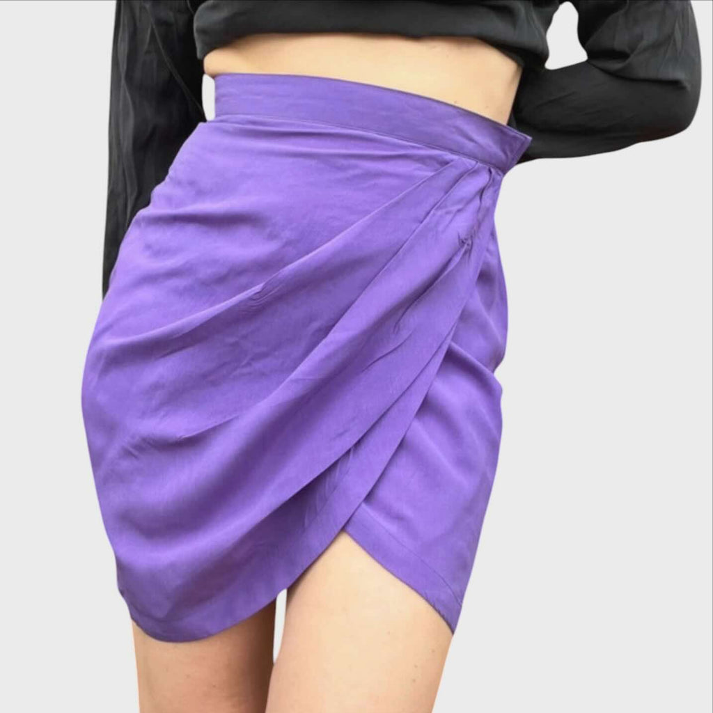 Versus Versace Gonna Vintage - Seta Viola Anni '90