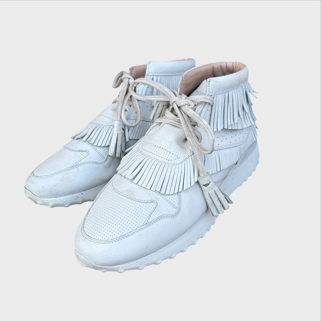 Sneakers Tod's con Frange - Pelle Bianca - Numero 38