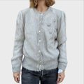 Griffe Tricot Cardigan Vintage Mohair - Ricamo Fiori e Perline - Anni 80