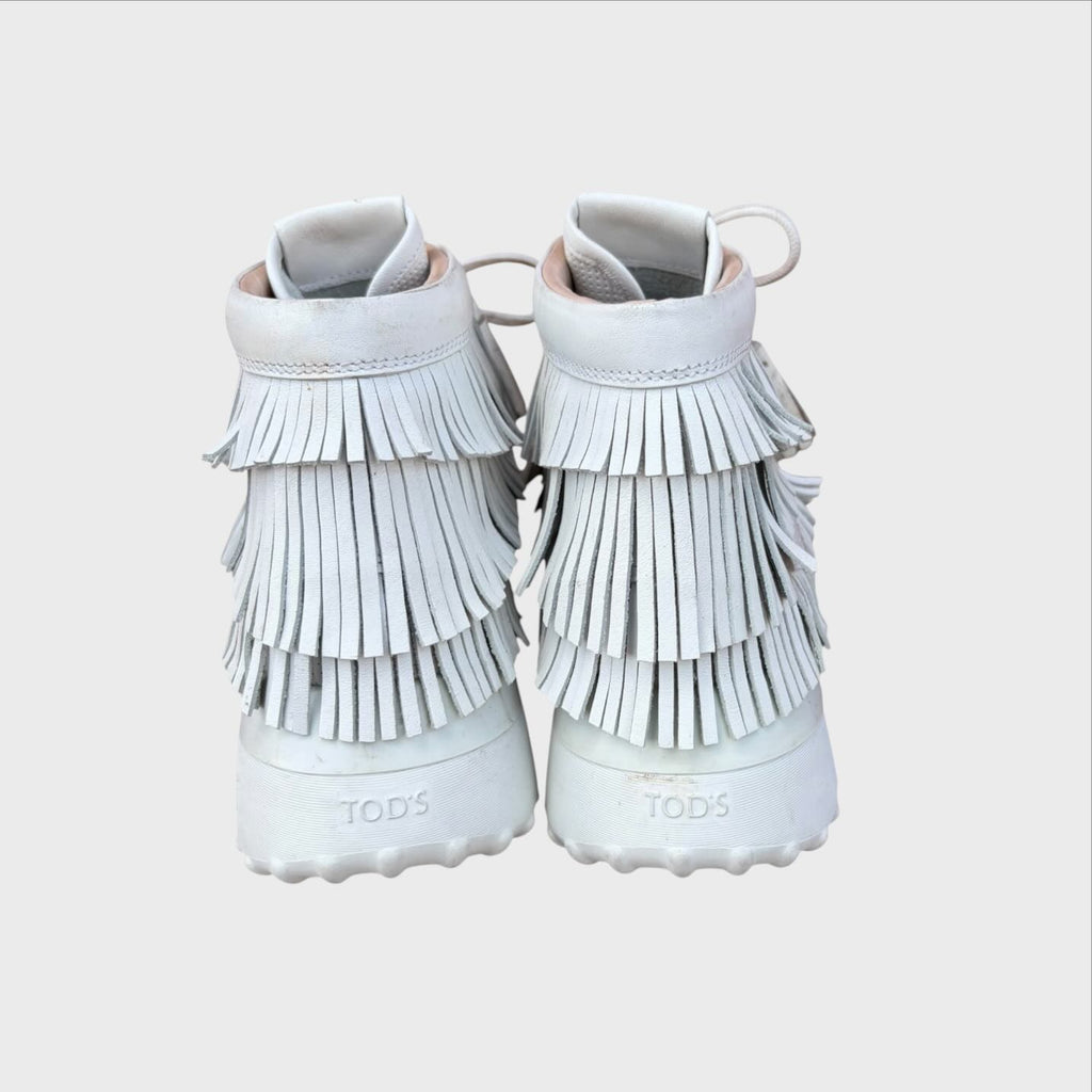 Sneakers Tod's con Frange - Pelle Bianca - Numero 38