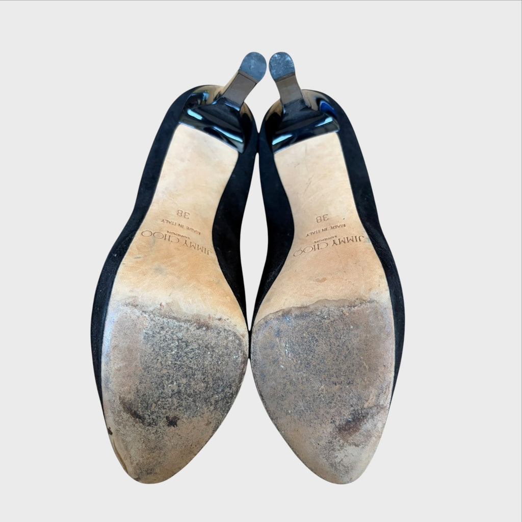 Suola Jimmy Choo Décolleté Vintage - Camoscio Nero 