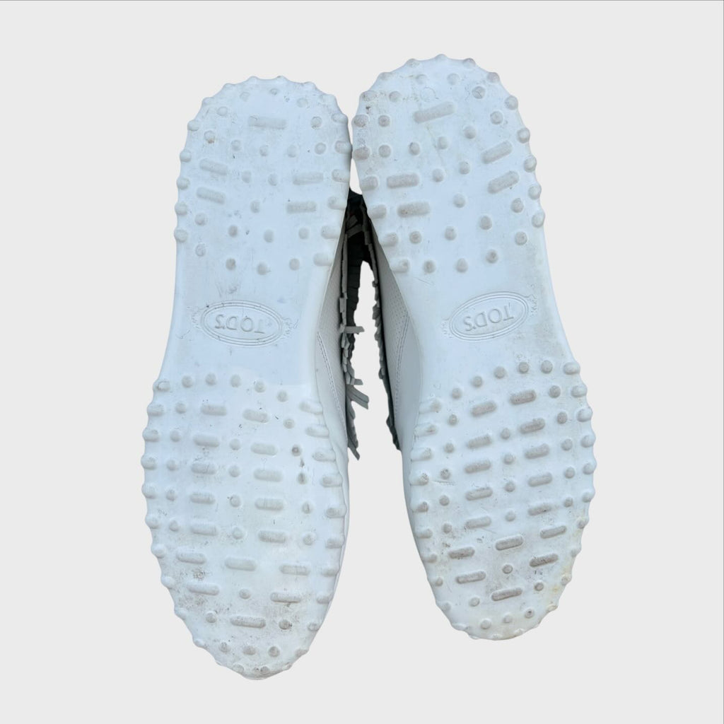 Suola Sneakers Tod's con Frange - Pelle Bianca - Numero 38