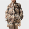 Twinset Cappotto in Pelliccia Sintetita Maculata. Faux Fur Animalier Leopardo