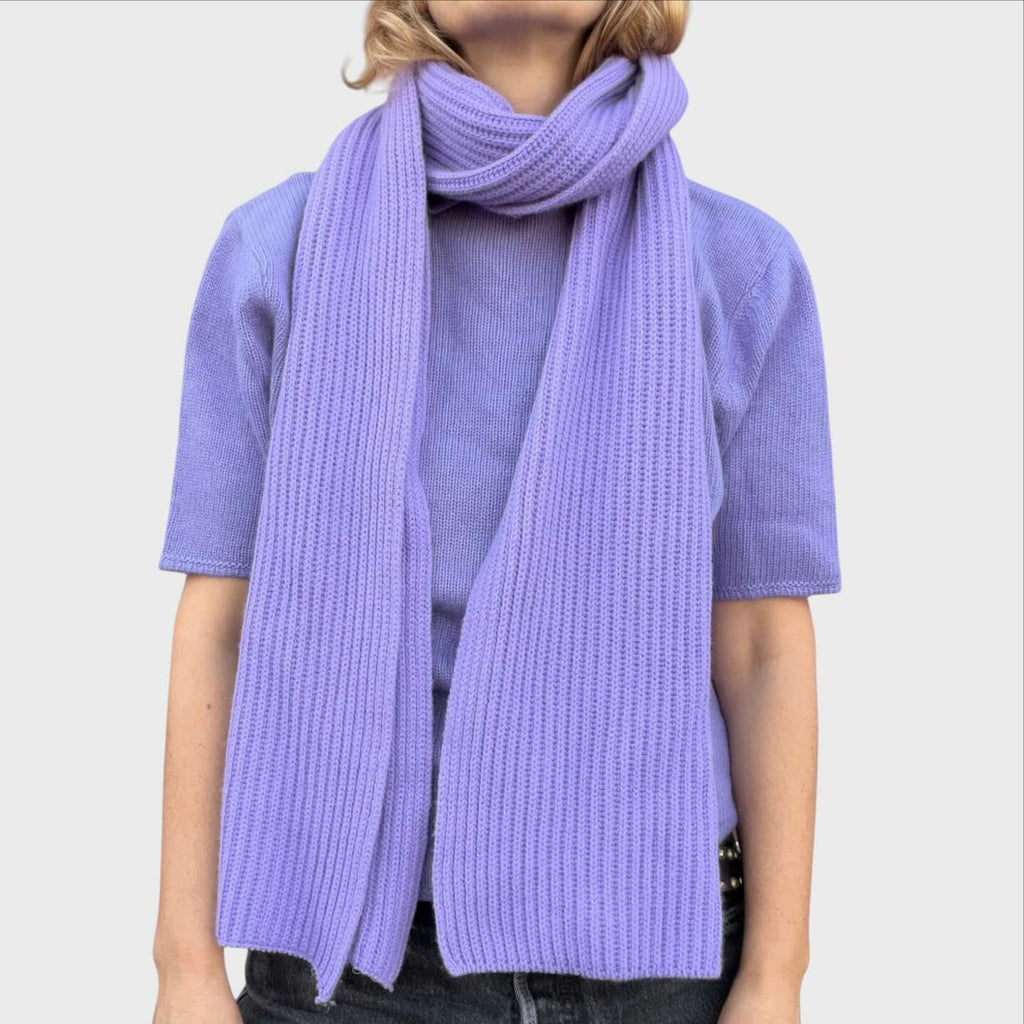 Andre Maurice Sciarpa in Maglia di Cashmere Lilla