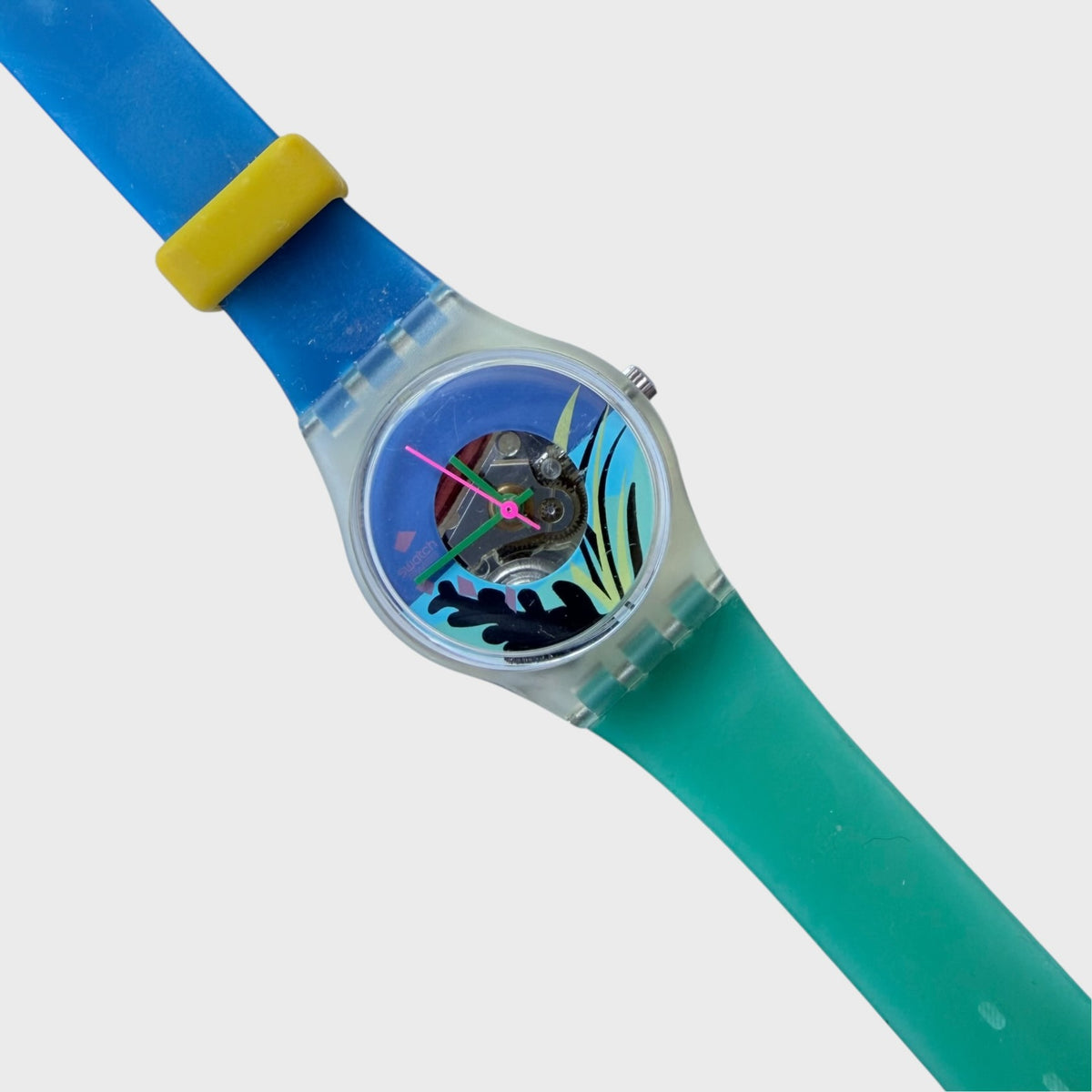 Swatch Lady LK101 Corallo Nero - Orologio Vintage del 1986