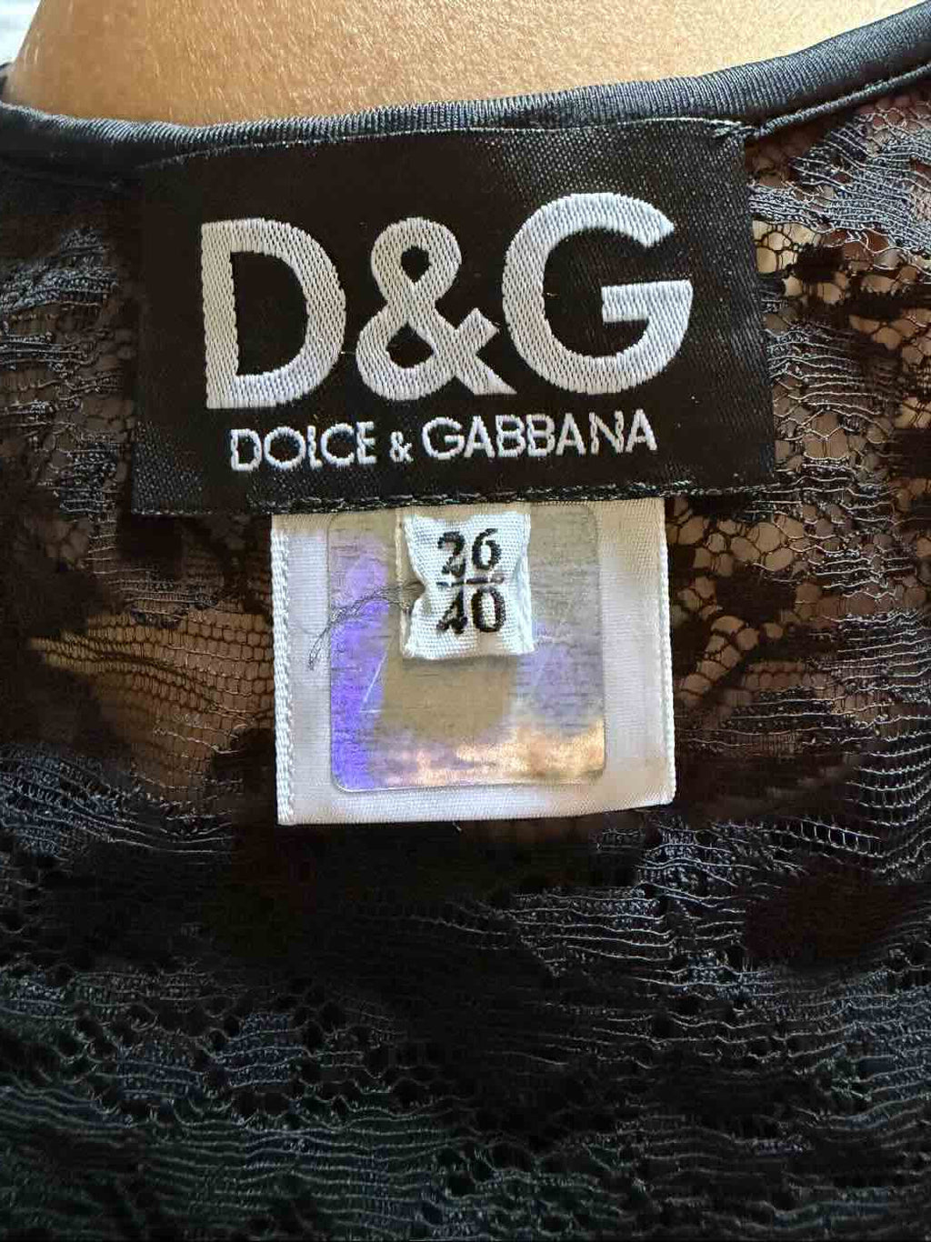 Etichetta D&G dolce & gabbana vintage