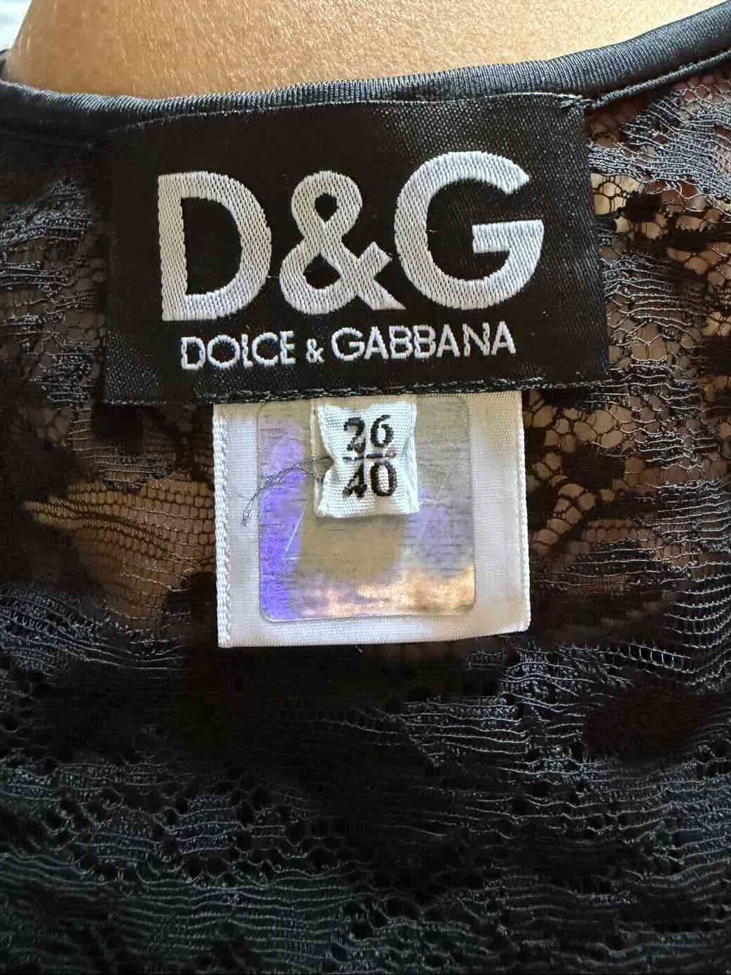 Etichetta D&G dolce & gabbana vintage