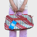 Borsa Zenith Vintage in tessuto rigato