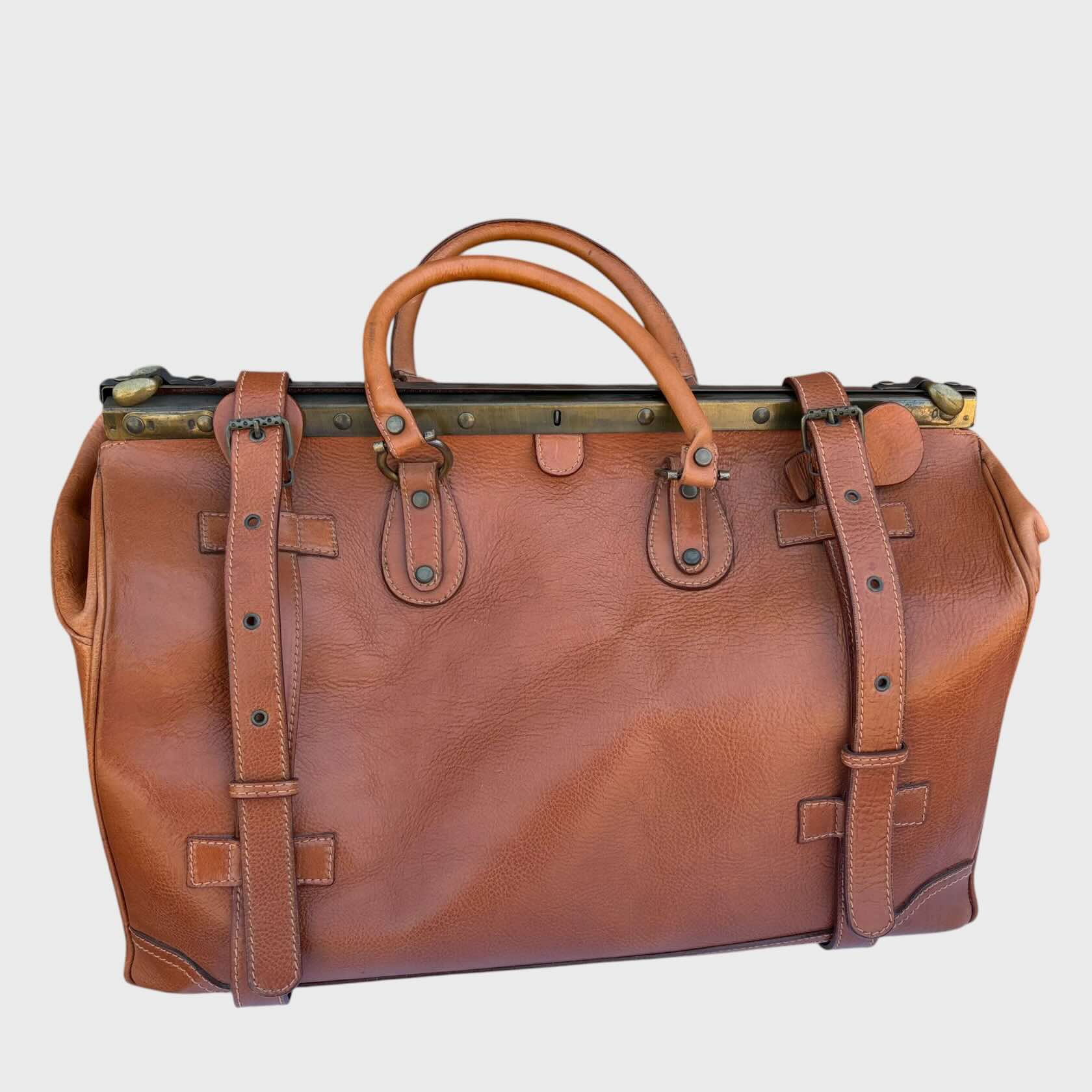 Borsa da Viaggio in Pelle stile antico vintage Gladstone Kit