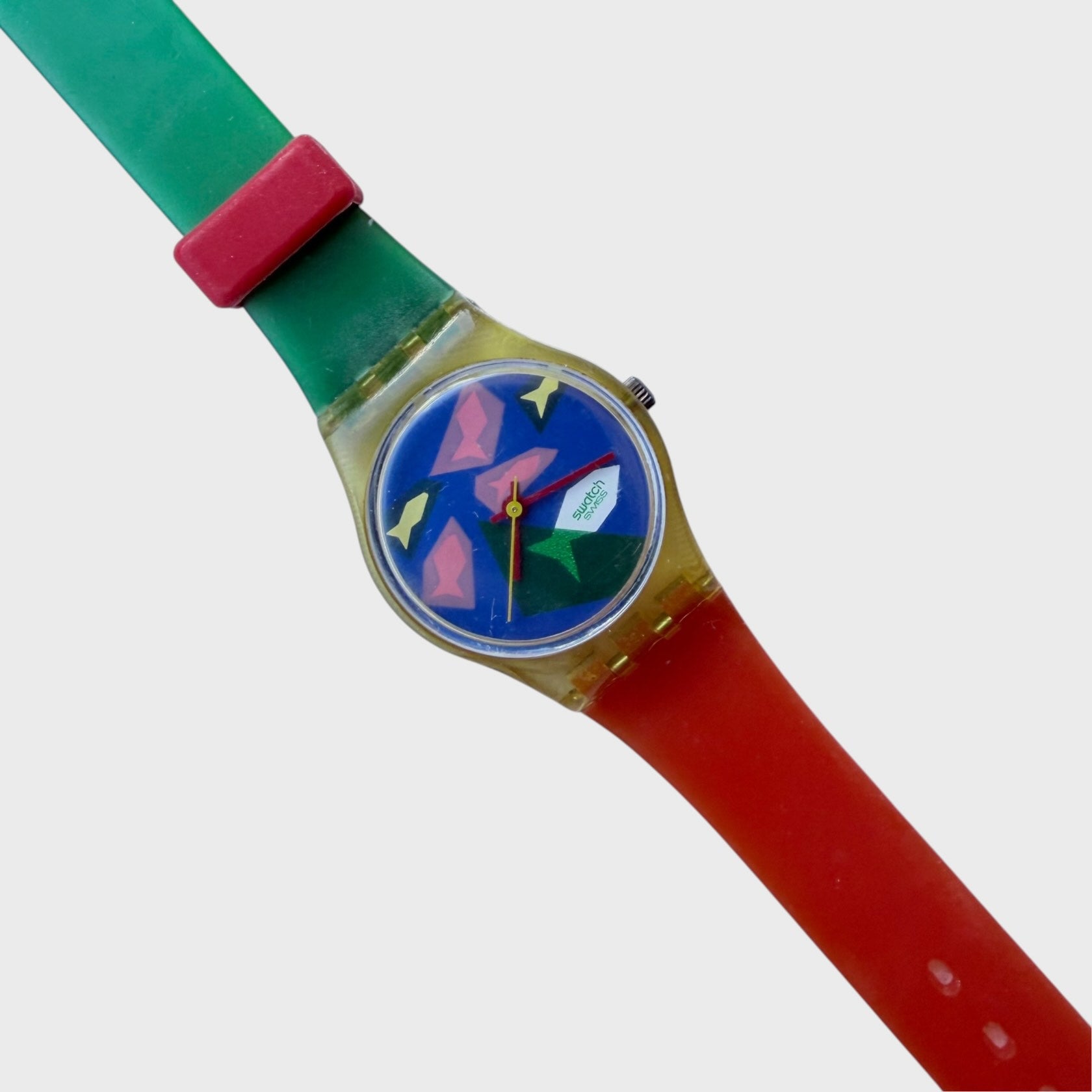 Orologio Vintage Swatch Lady Aqua Dream LK100 - Blu Verde Arancione