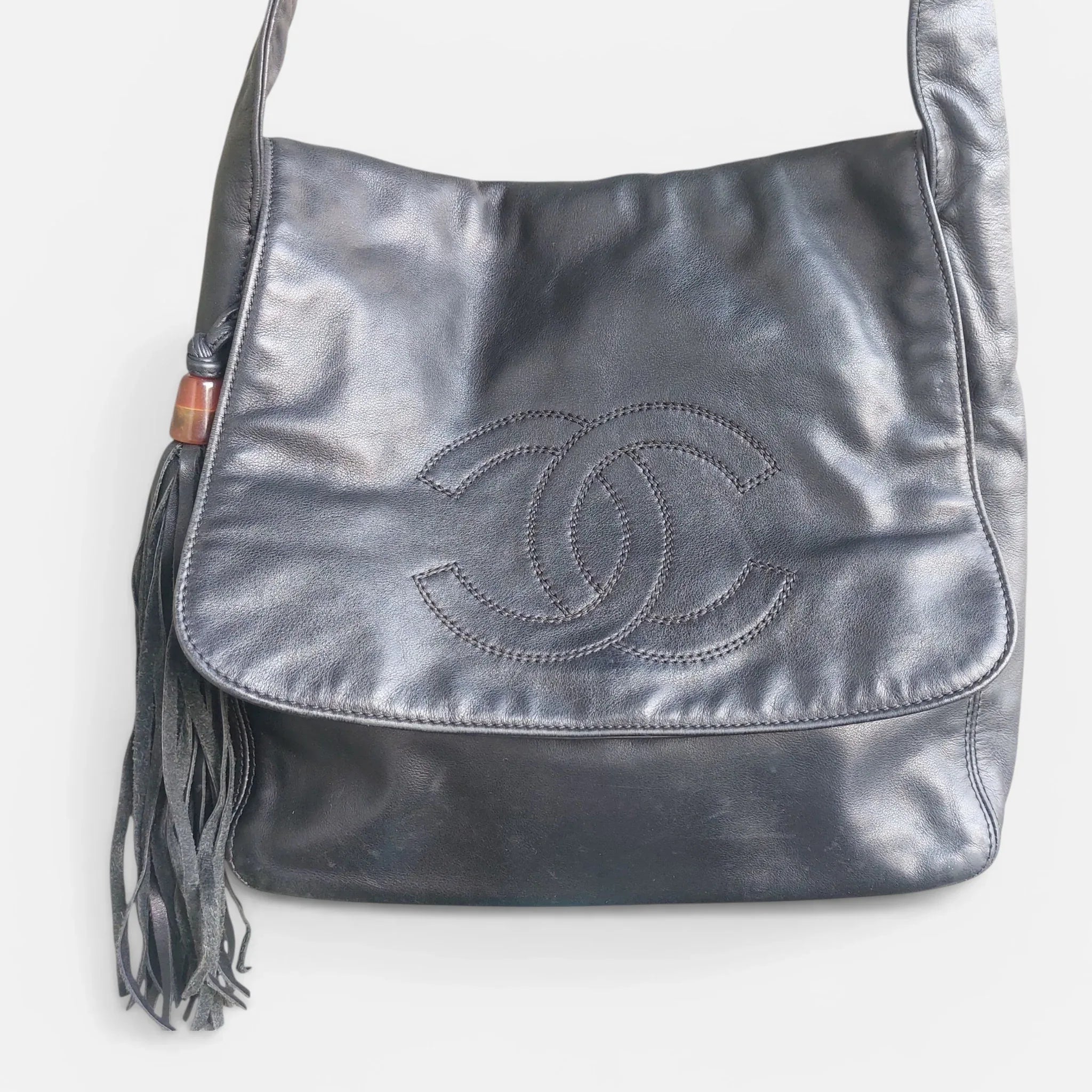 Chanel borsa tracolla vintage logo ricamato