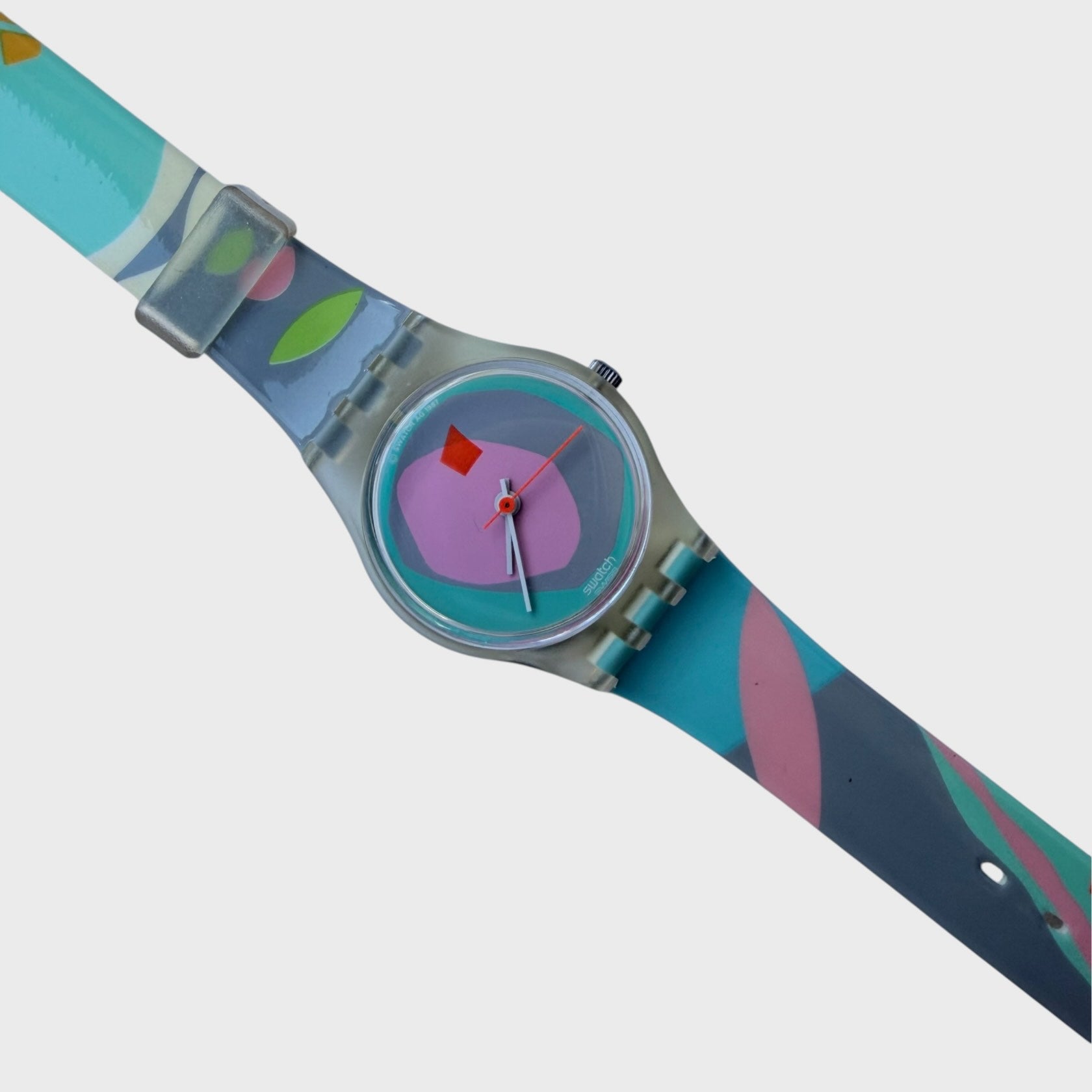 Swatch Lady Luna di Capri LK109 - Orologio Vintage Astratto Anni 80