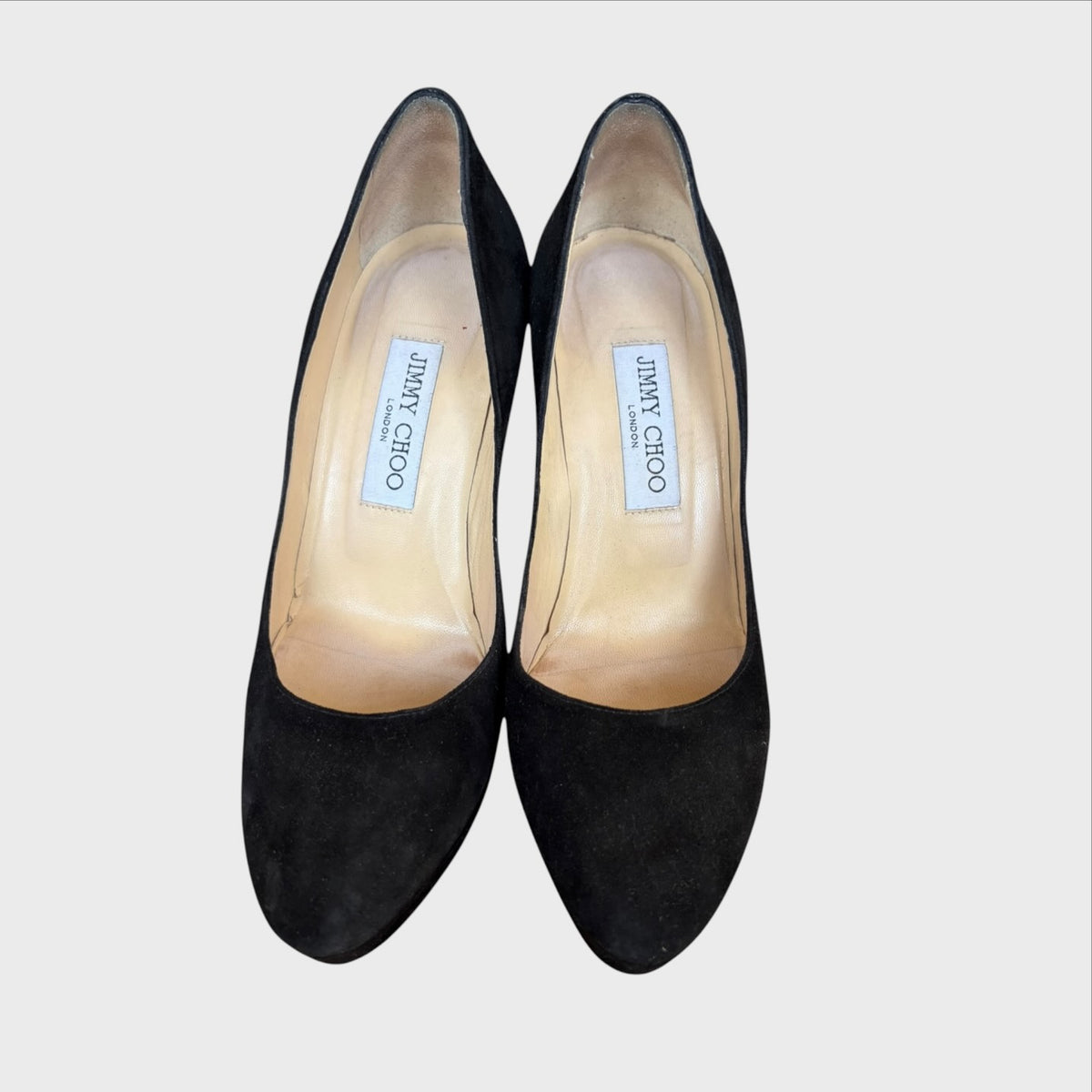 Jimmy Choo Décolleté Vintage - Camoscio Nero - Tacco 12 cm - N. 38