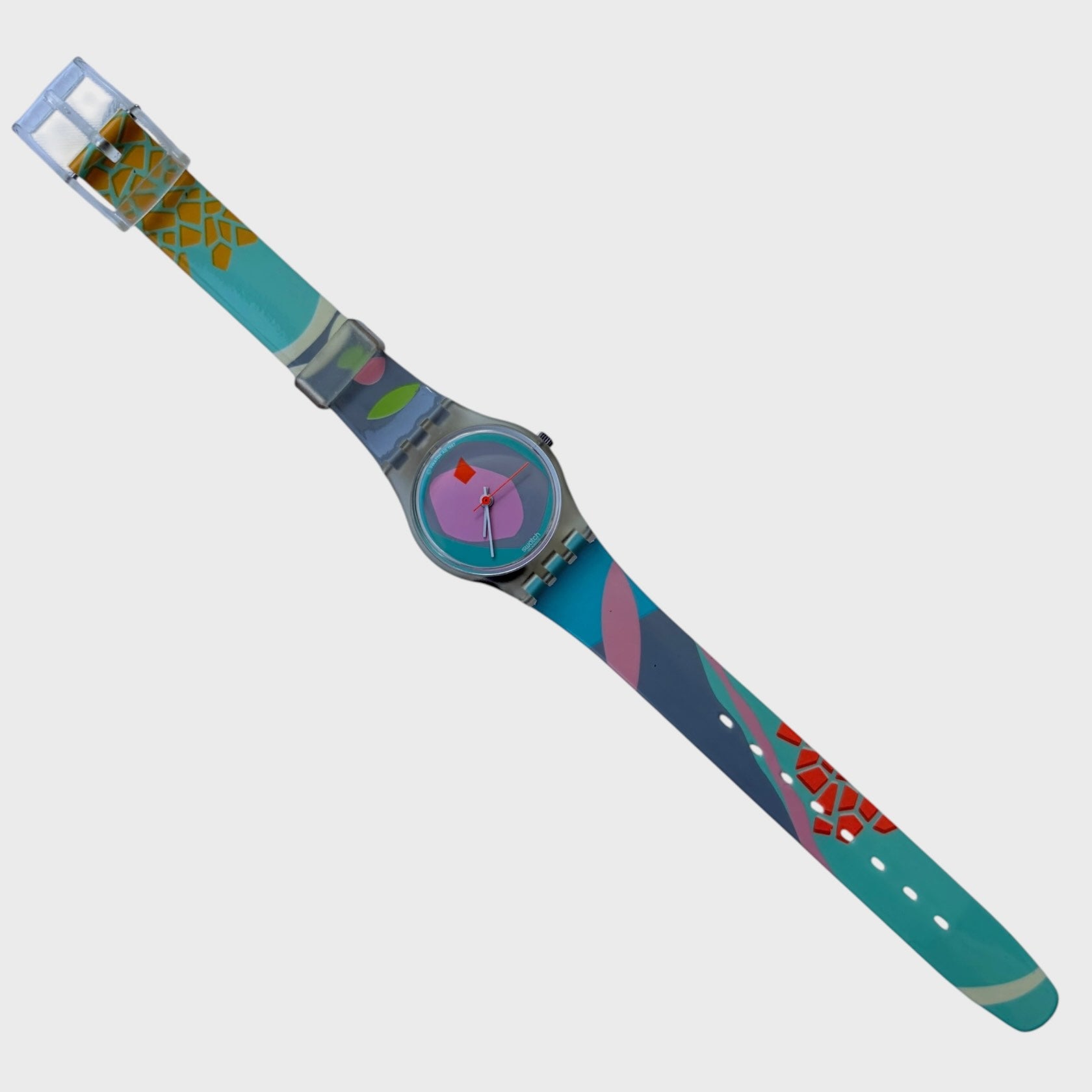 Swatch Lady Luna di Capri LK109 - Orologio Vintage Astratto Anni 80