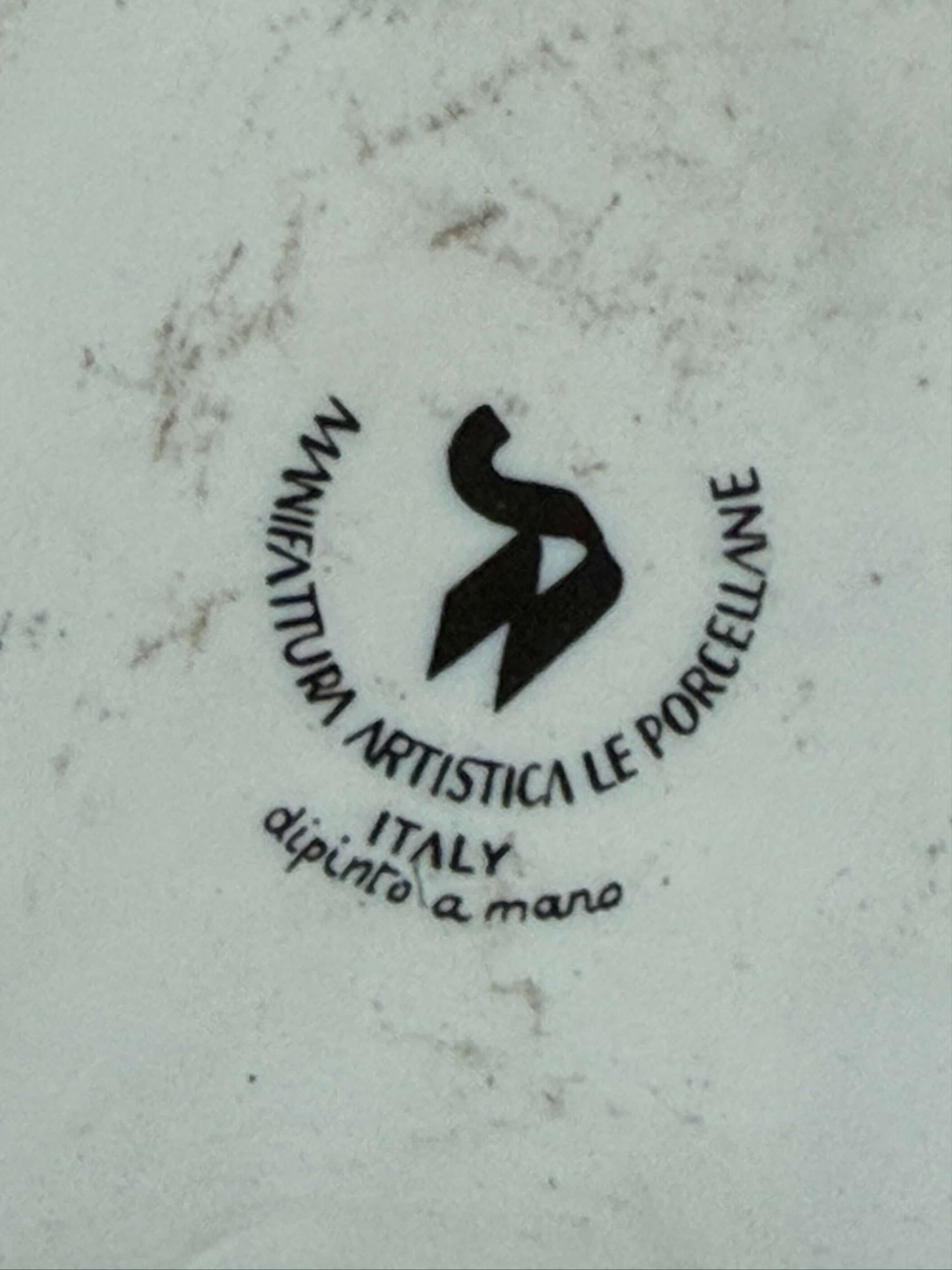 Manifattura Artistica Le Porcellane Coppia Di Insetti Dipinti A Mano