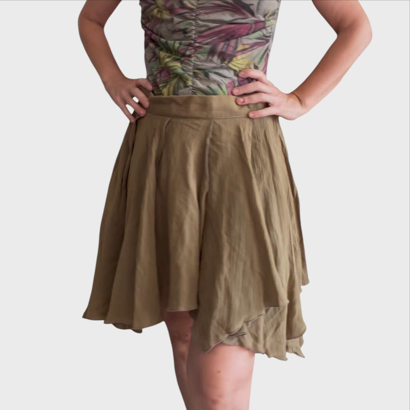 Byblos Gonna con Pantaloncini Vintage - Verde Kaki