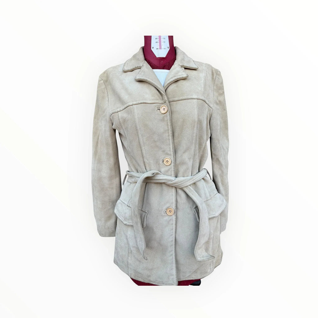 giacca vintage camoscio beige max&co