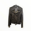 giacca in pelle con borchie di robin's Jean colore nero taglia s