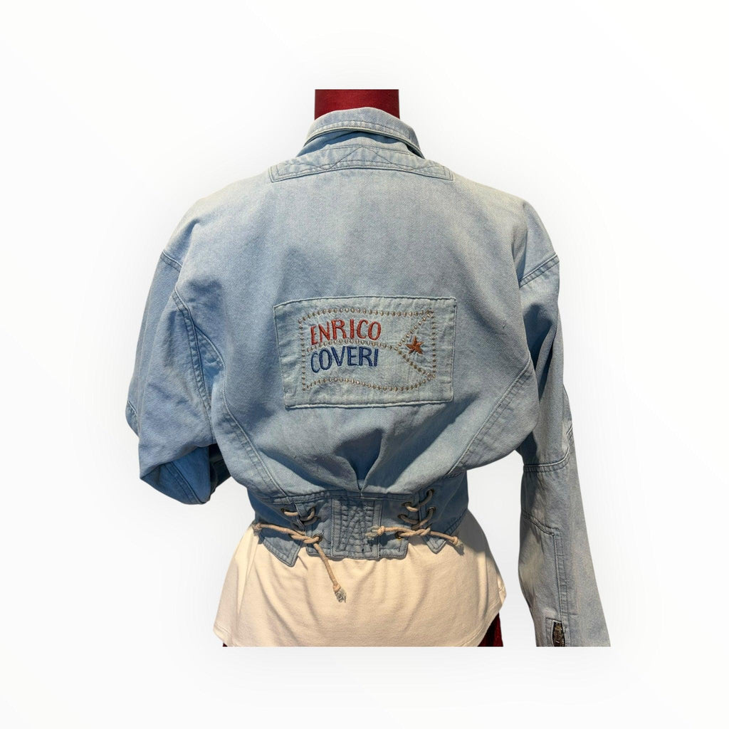 Giubbino denim vintage Enrico Coveri foto dietro