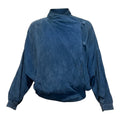 Giubbino vintage anni 80 donna in vera pelle di camoscio taglia S