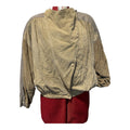 Giubbino vintage anni 80 in vera pelle camoscio beige 