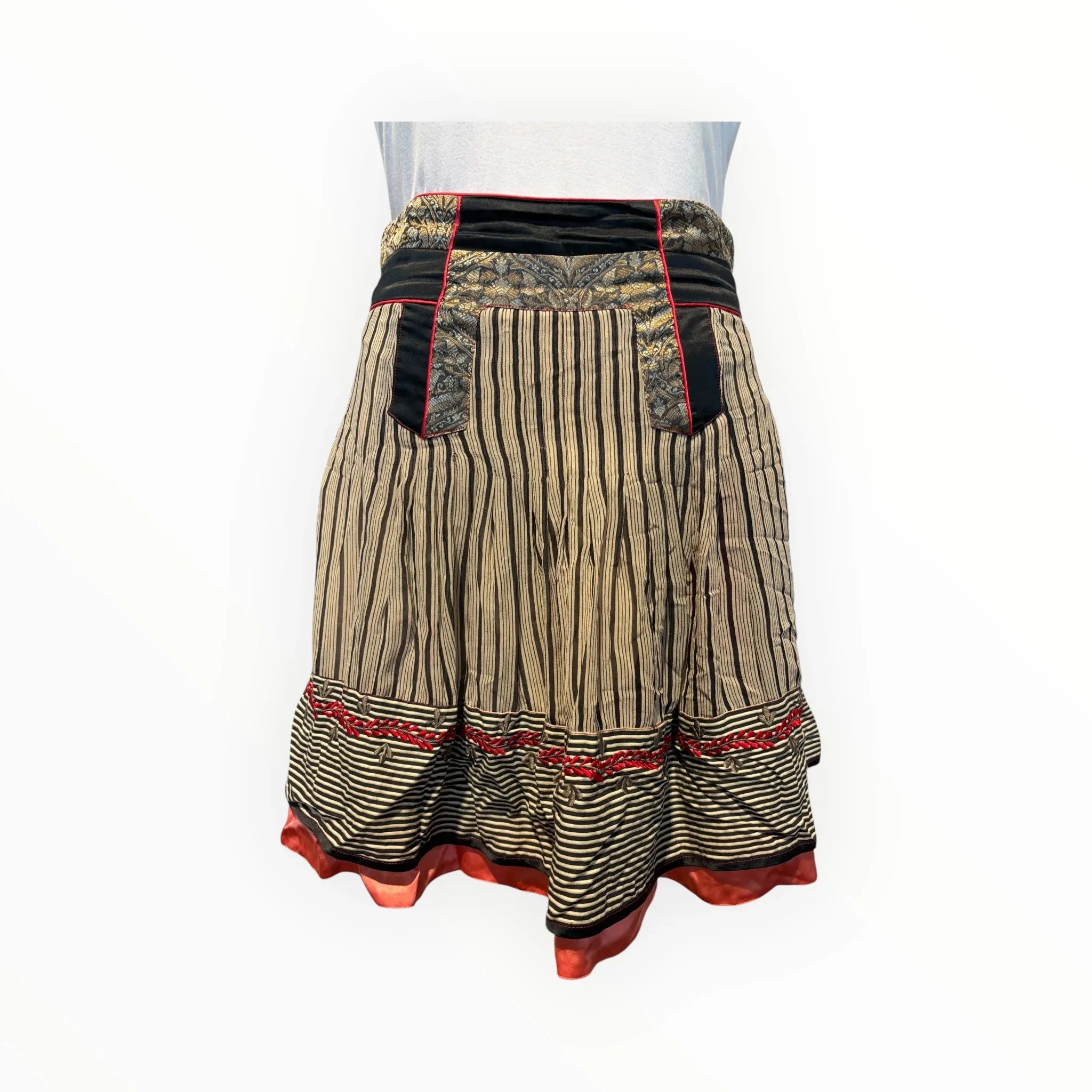 Gonna vintage righe e ricami Sportmax