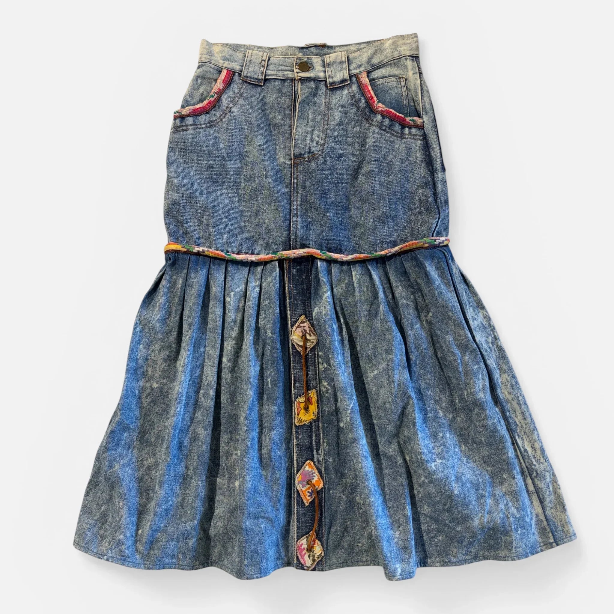 Gonna vintage anni 80 in denim