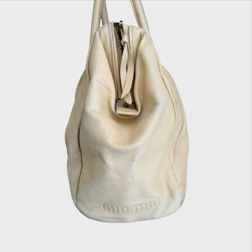 Miu Miu Borsetta Vintage - Pelle Panna Giallino - Anni '90-2000