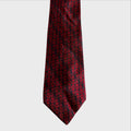 Cravatta Vintage Lanvin - Seta Jacquard Rossa Blu