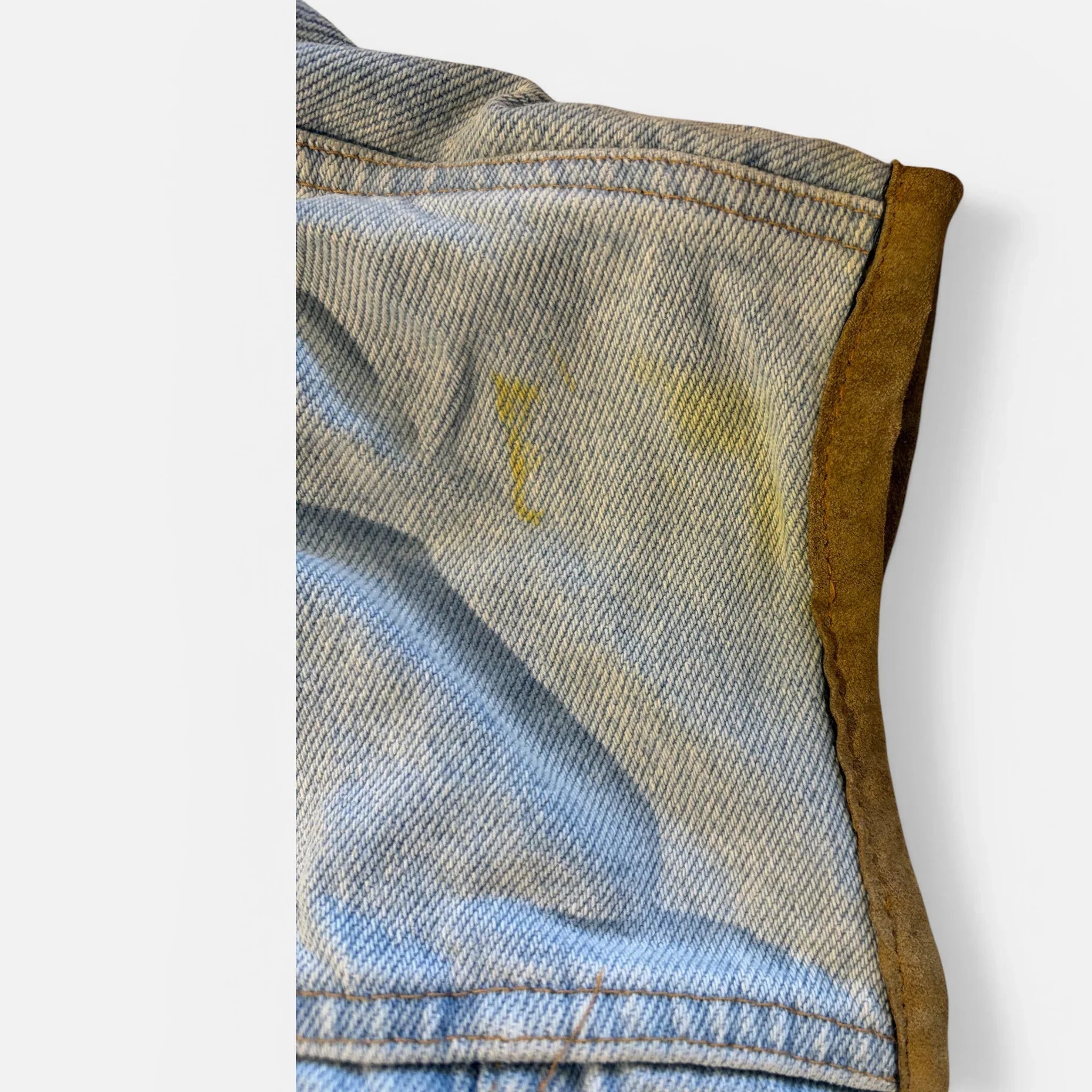 Uniform giubbino senza maniche Anni ‘80 in Denim – Giacca Jeans Uomo Retro