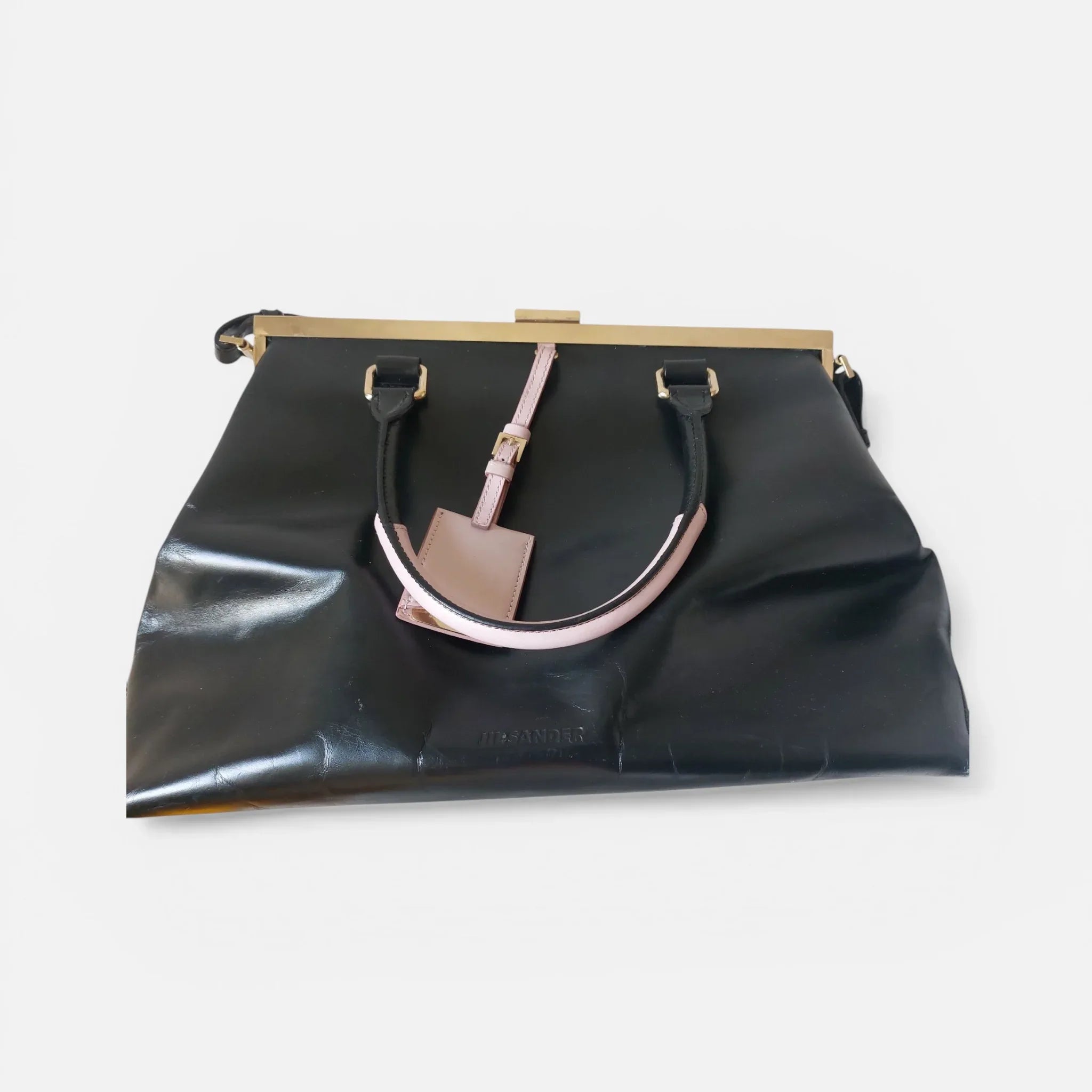 Jil Sander Borsa Vintage disegnata da Rif Simons pelle Nera e Rosa
