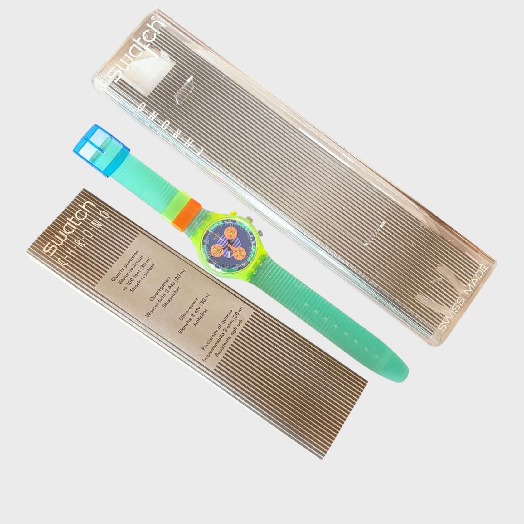 Swatch Neo Wave Chrono 1991 - Orologio Vintage Mai Indossato - Con scatola e certificato