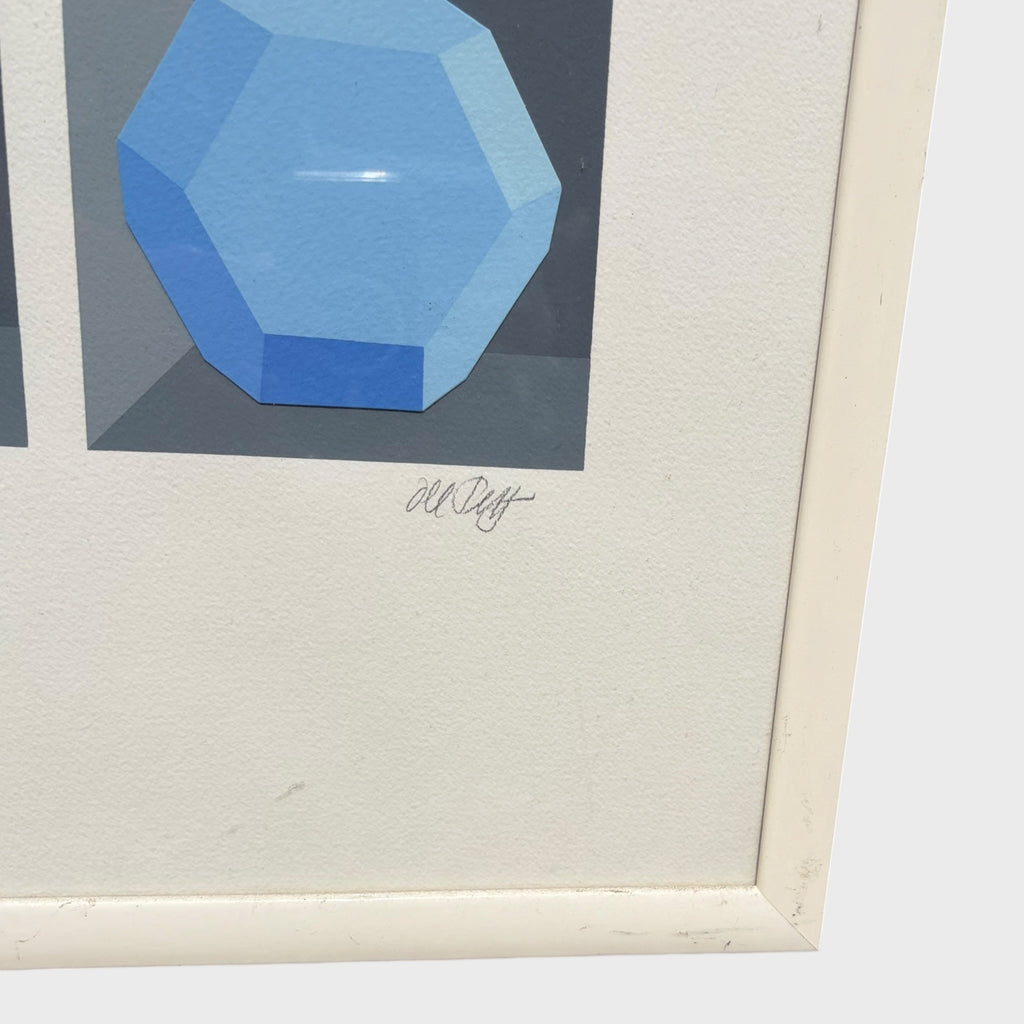 Lucio del Pezzo litografia collage firmato e numerato Firma in basso a destra 