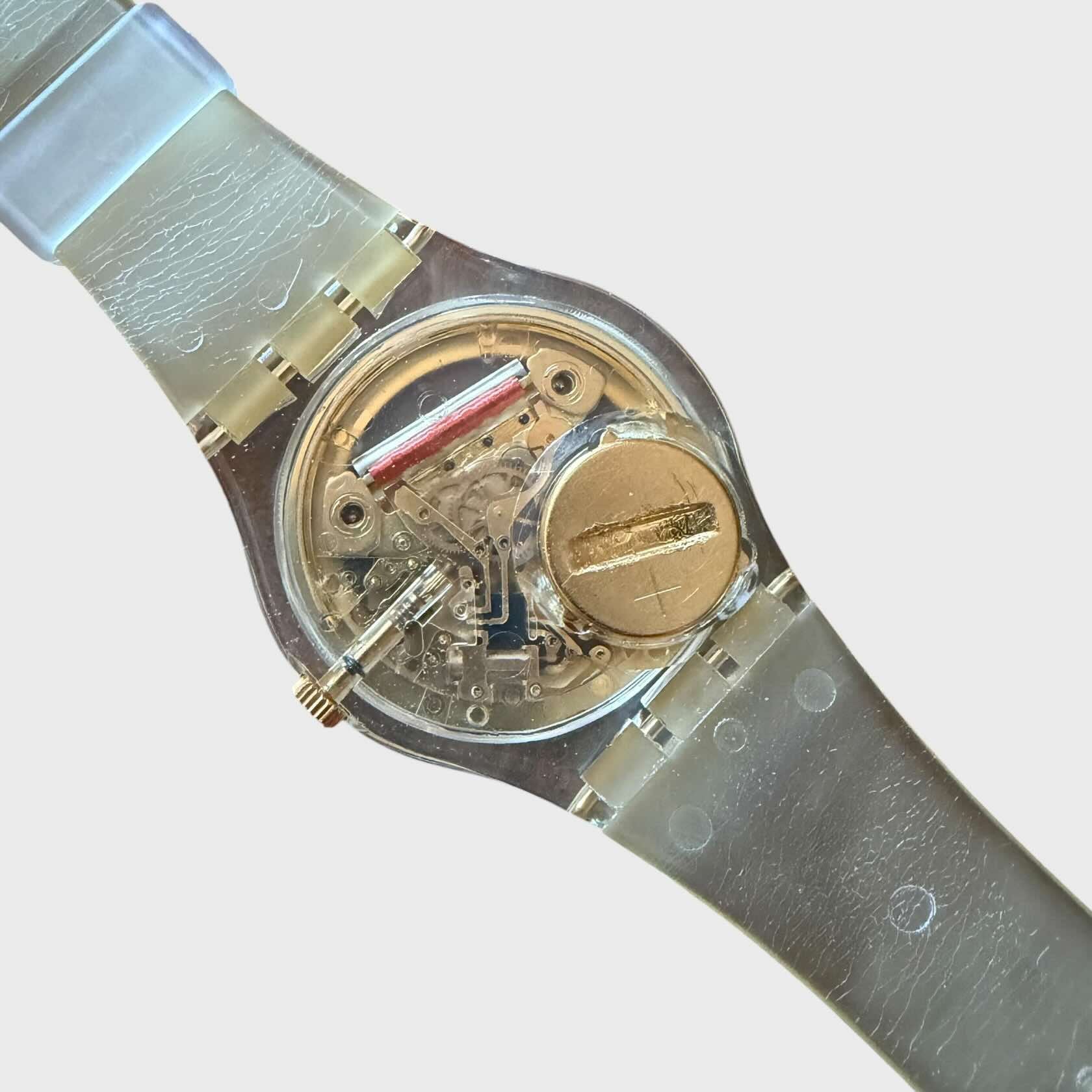 Retro cassa Swatch Golden Jelly GZ 115 - Svizzera 1990
