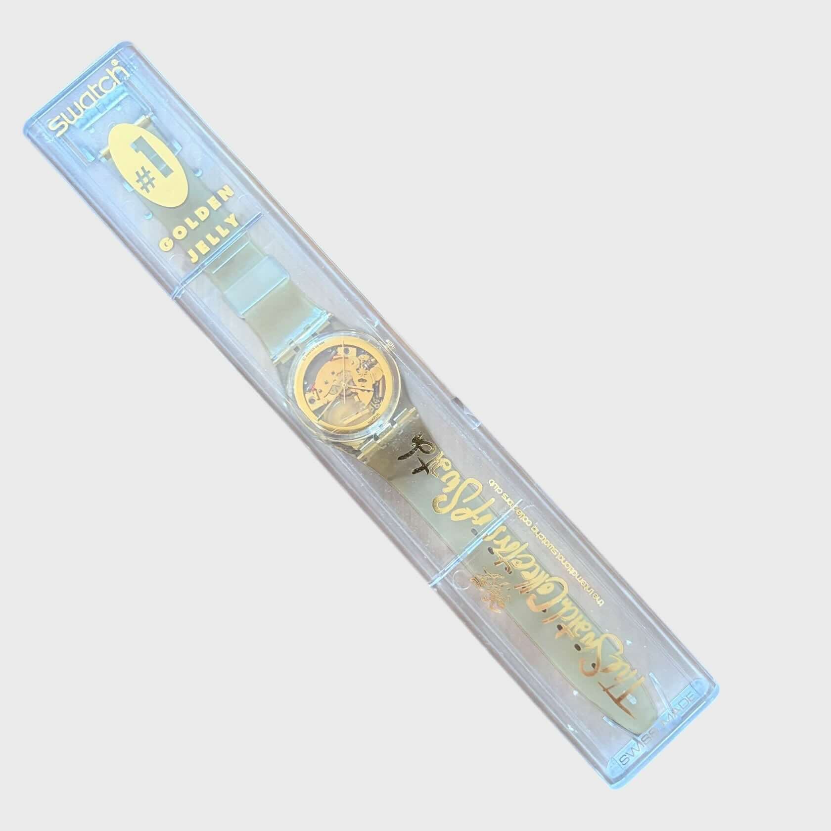 Scatola Swatch Golden Jelly GZ 115 - Svizzera 1990
