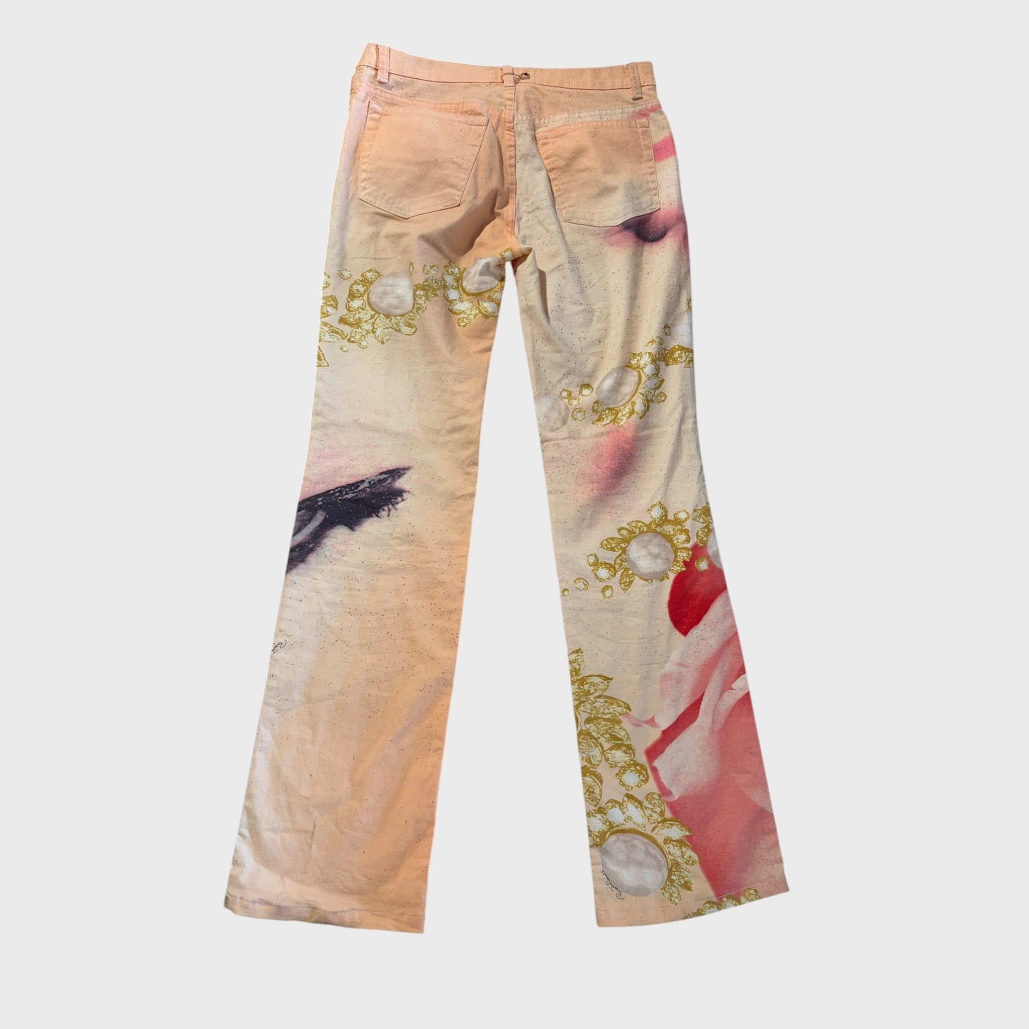 Roberto Cavalli SS2001 Pantaloni con occhi di Elizabeth Taylor