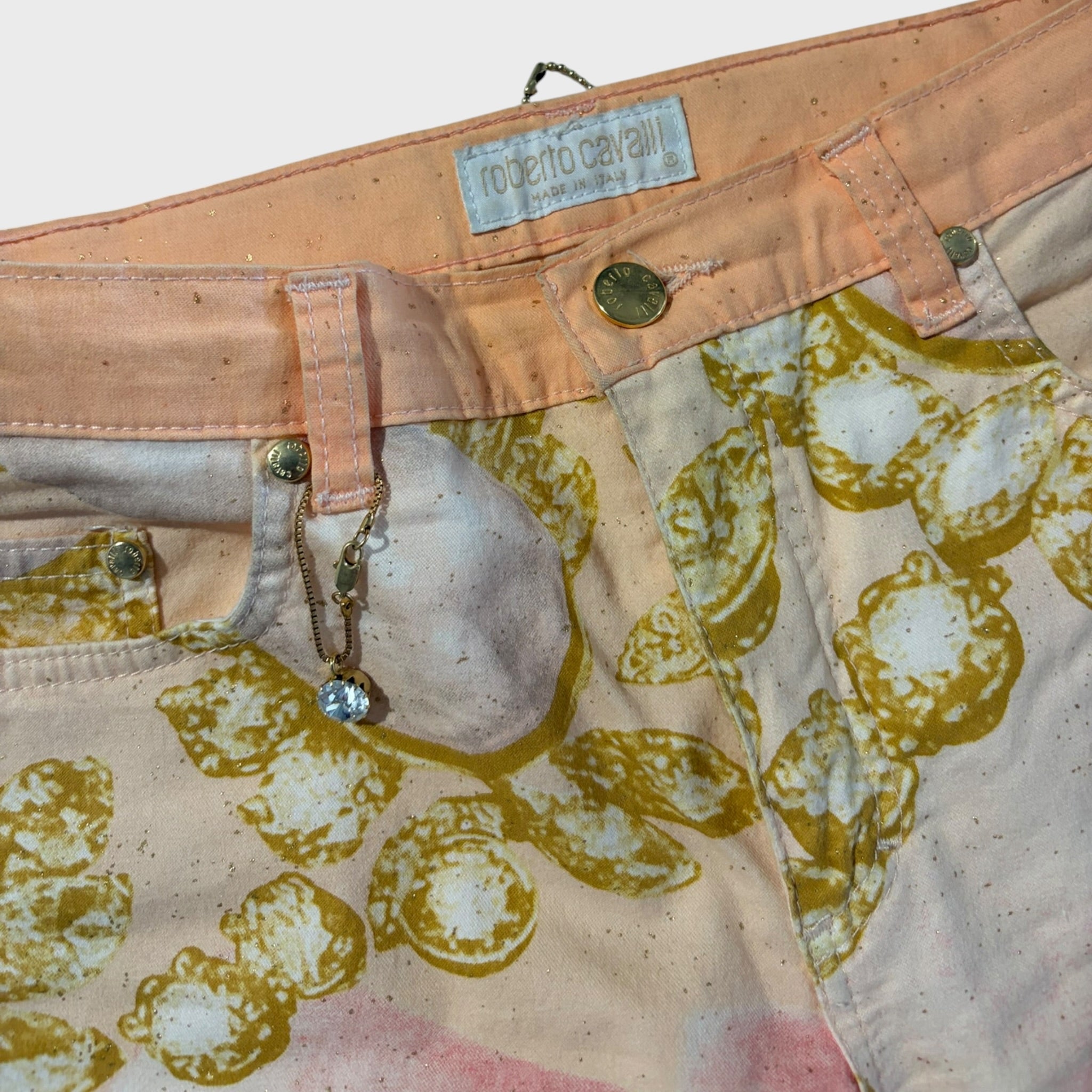 Roberto Cavalli SS2001 Pantaloni con occhi di Elizabeth Taylor