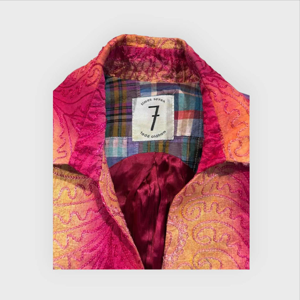 TODD OLDHAM Times Seven Gilet Vintage anni 90 con piccoli bottoni gioiello