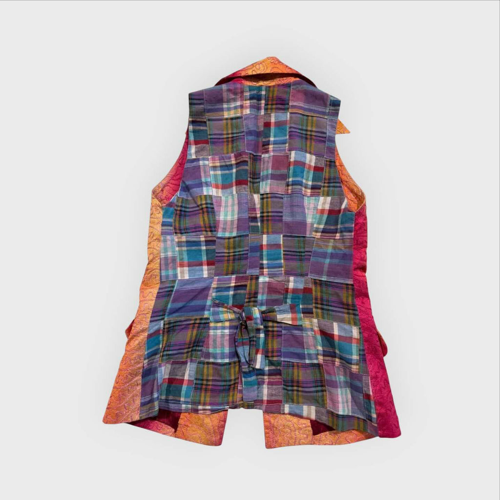 TODD OLDHAM Times Seven Gilet Vintage anni 90 con piccoli bottoni gioiello