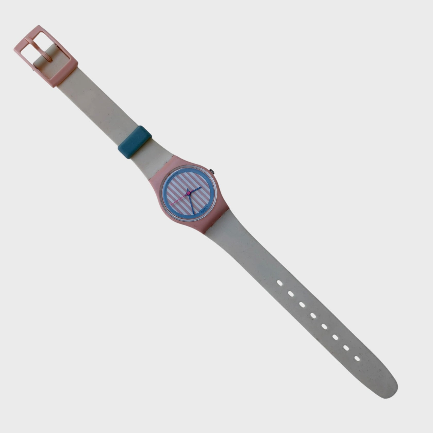 Swatch Lady "Kir Royale" 1987 - Cassa Rosa e Quadrante a Righe