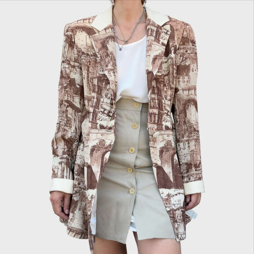 Blazer Vintage Karen Klassische Architektur aus reiner Schurwolle
