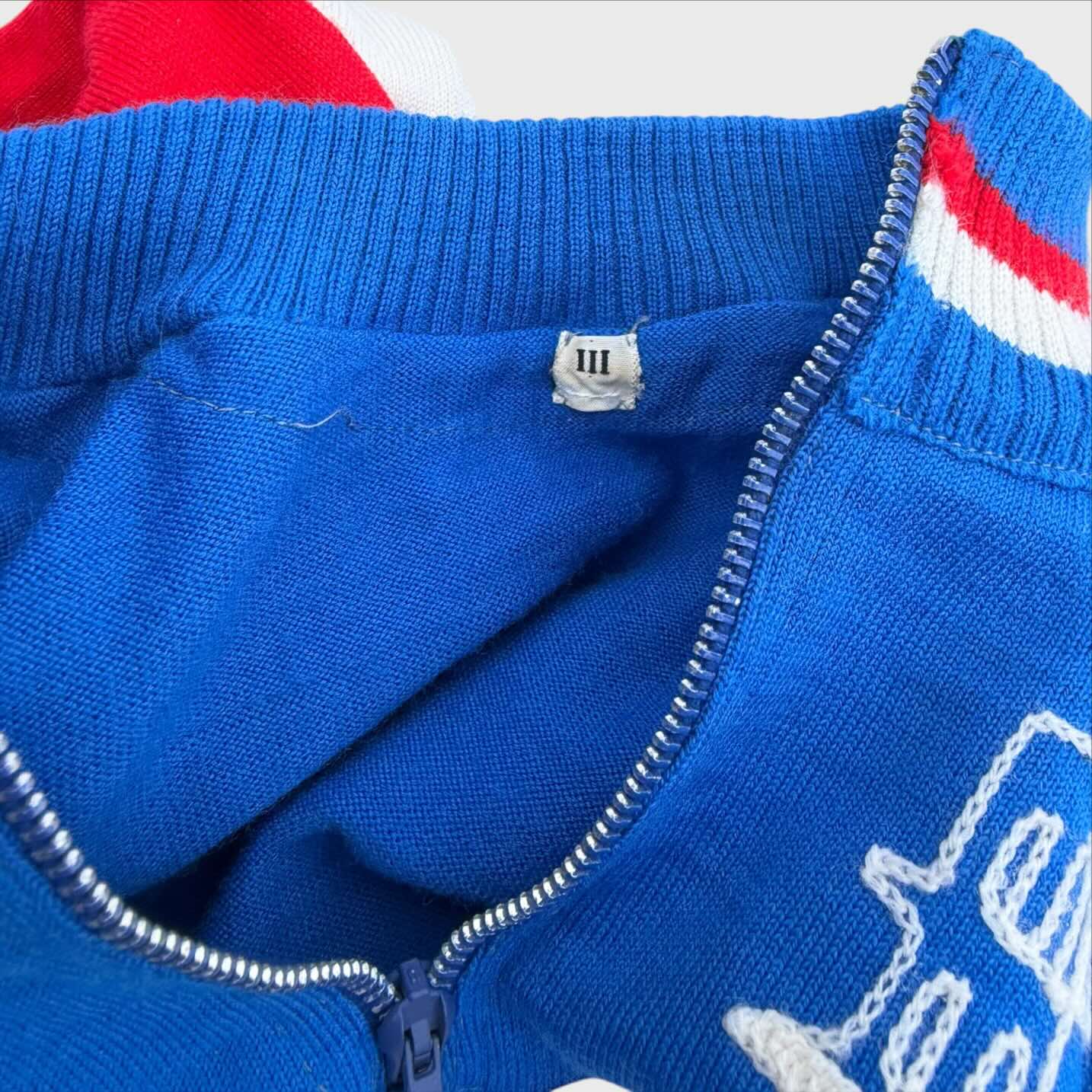 Dettaglio collo con zio per MAGLIA BROOKLYN Ciclismo Vintage Cycle Bike Made in Italy 