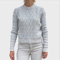 Fendi Donna Dolcevita Maglia Lana Seta - Taglia 40 Azzurro