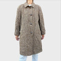 Dolomiten Cappotto Vintage Donna tessuto Tweed marrone