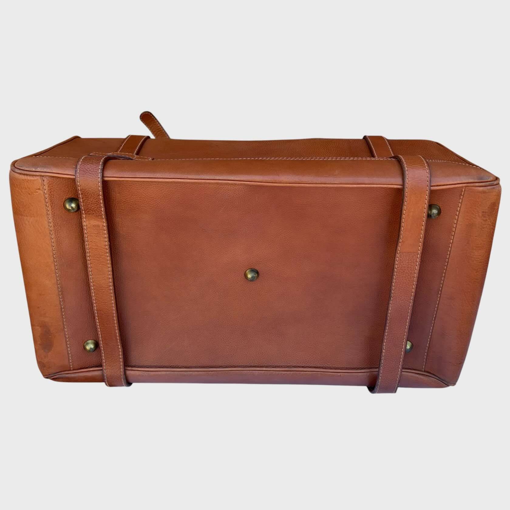 Borsa da Viaggio in Pelle stile antico vintage Gladstone Kit. Parte sotto