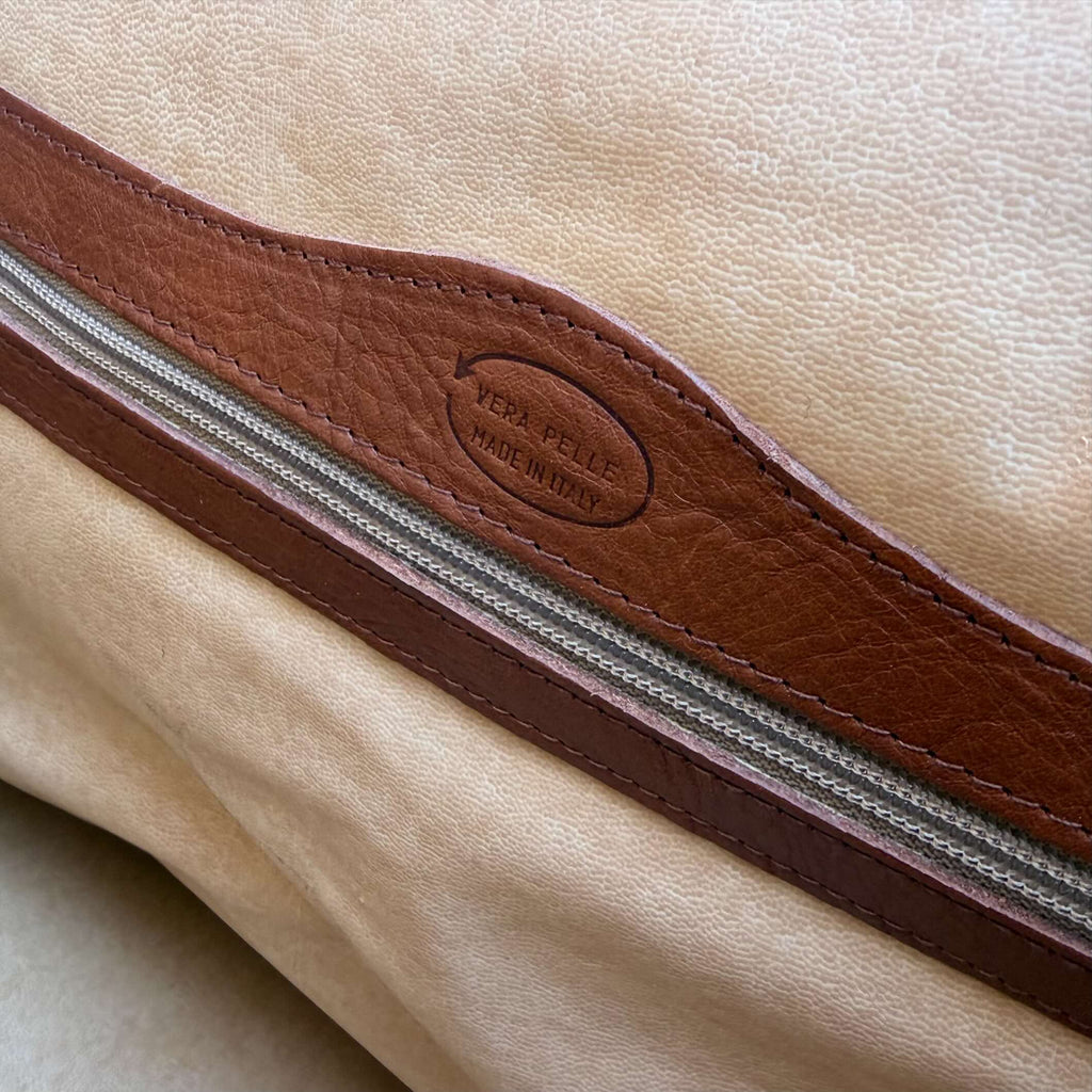 Borsa da viaggio in vera pelle. Prodotto vintage made in italy